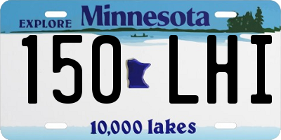 MN license plate 150LHI