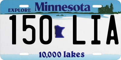 MN license plate 150LIA