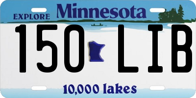 MN license plate 150LIB