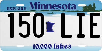 MN license plate 150LIE