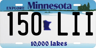 MN license plate 150LII