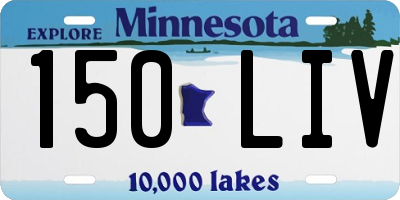 MN license plate 150LIV