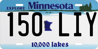 MN license plate 150LIY