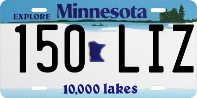 MN license plate 150LIZ