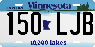 MN license plate 150LJB