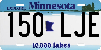 MN license plate 150LJE