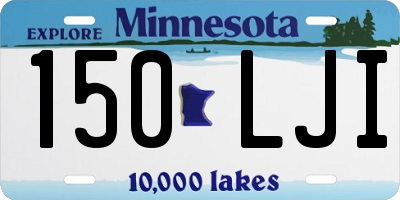 MN license plate 150LJI