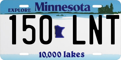 MN license plate 150LNT