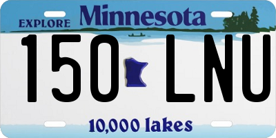MN license plate 150LNU