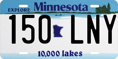 MN license plate 150LNY