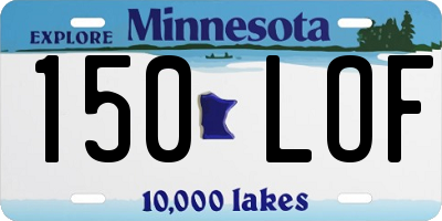 MN license plate 150LOF