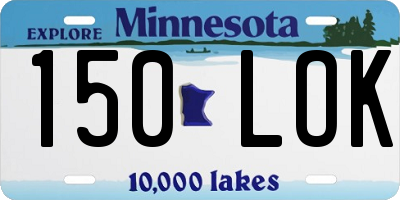 MN license plate 150LOK