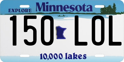 MN license plate 150LOL