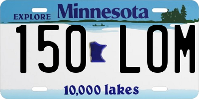 MN license plate 150LOM