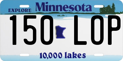 MN license plate 150LOP