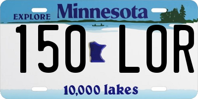 MN license plate 150LOR