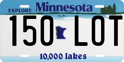 MN license plate 150LOT