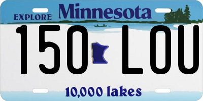 MN license plate 150LOU