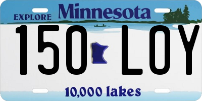 MN license plate 150LOY