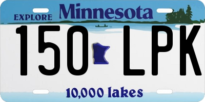 MN license plate 150LPK