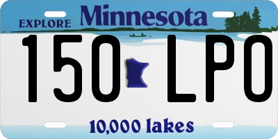 MN license plate 150LPO