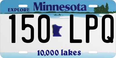 MN license plate 150LPQ