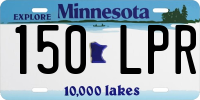 MN license plate 150LPR