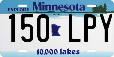 MN license plate 150LPY