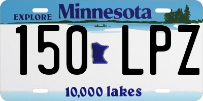 MN license plate 150LPZ