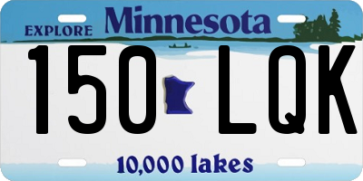 MN license plate 150LQK