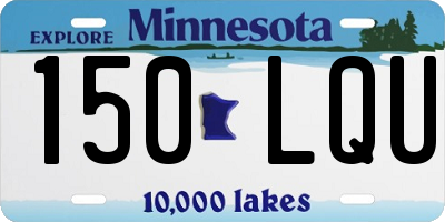 MN license plate 150LQU