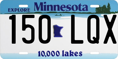 MN license plate 150LQX