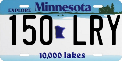 MN license plate 150LRY