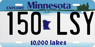 MN license plate 150LSY