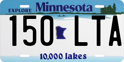 MN license plate 150LTA