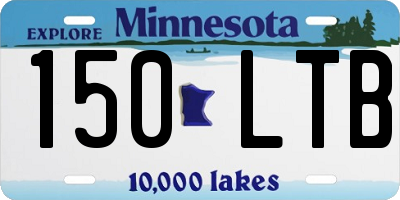 MN license plate 150LTB