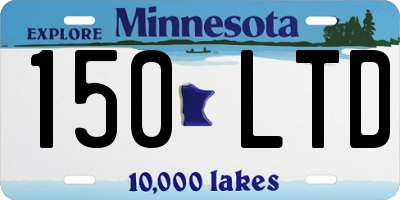 MN license plate 150LTD