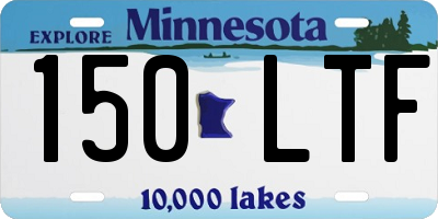 MN license plate 150LTF