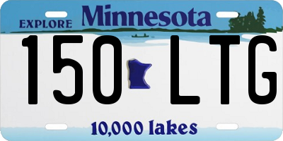 MN license plate 150LTG