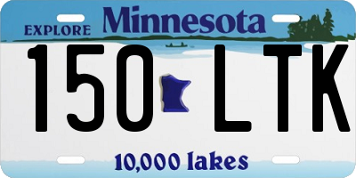 MN license plate 150LTK