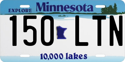 MN license plate 150LTN