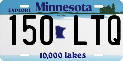 MN license plate 150LTQ