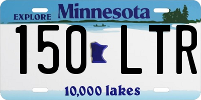 MN license plate 150LTR