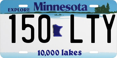 MN license plate 150LTY