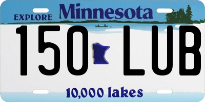 MN license plate 150LUB