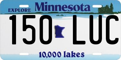 MN license plate 150LUC