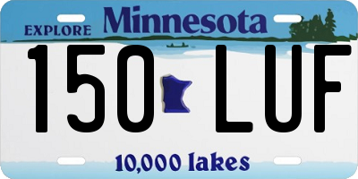 MN license plate 150LUF