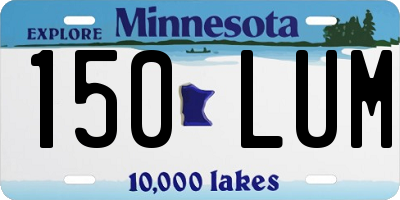 MN license plate 150LUM