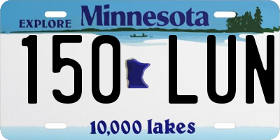 MN license plate 150LUN