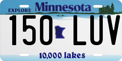 MN license plate 150LUV